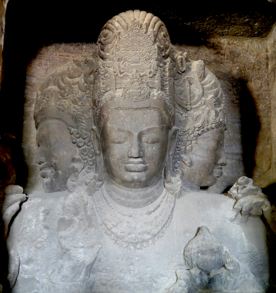 Shiva Trimurti, 5/7 c., Elephanta Cave 1